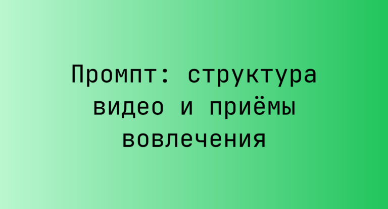 Промпт: структура видео и приёмы вовлечения