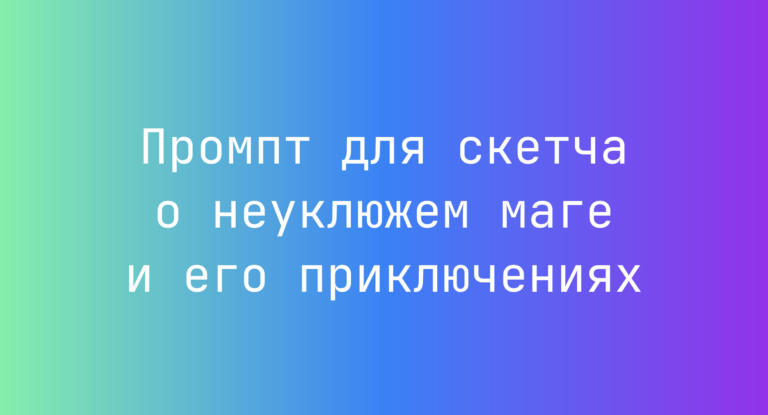Промпт для скетча о неуклюжем маге и его приключениях