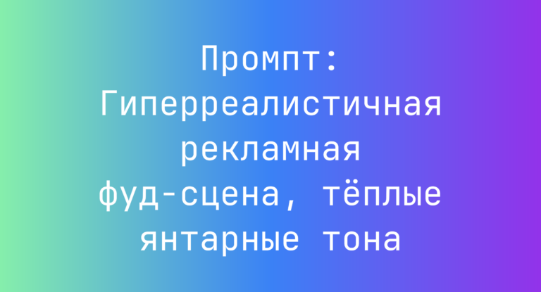 Промпт: Гиперреалистичная рекламная фуд-сцена, тёплые янтарные тона