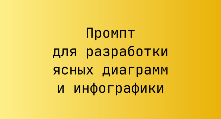 Промпт для разработки ясных диаграмм и инфографики
