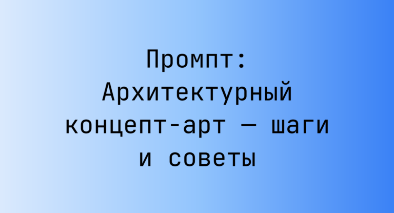 Промпт: Архитектурный концепт-арт — шаги и советы