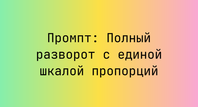 Промпт: Полный разворот с единой шкалой пропорций