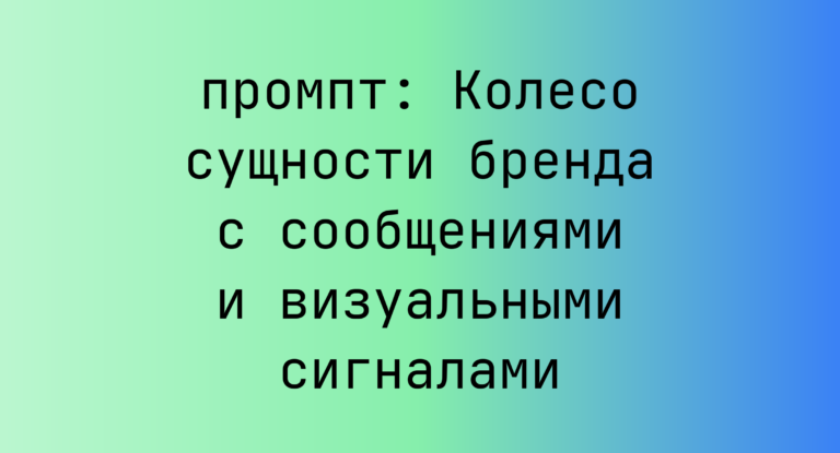 Колесо сущности бренда с сообщениями и визуальными сигналами