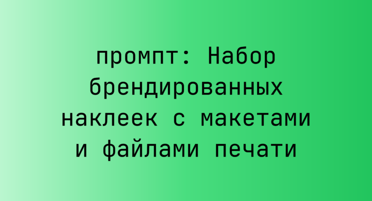 Набор брендированных наклеек с макетами и файлами печати