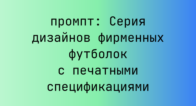 Серия дизайнов фирменных футболок с печатными спецификациями