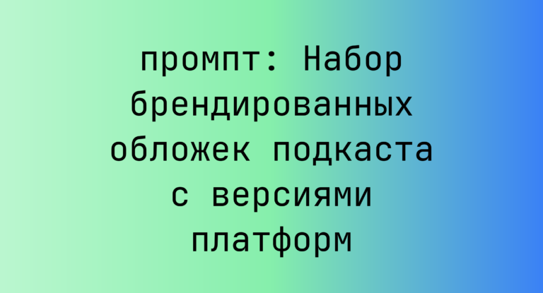 Набор брендированных обложек подкаста с версиями платформ