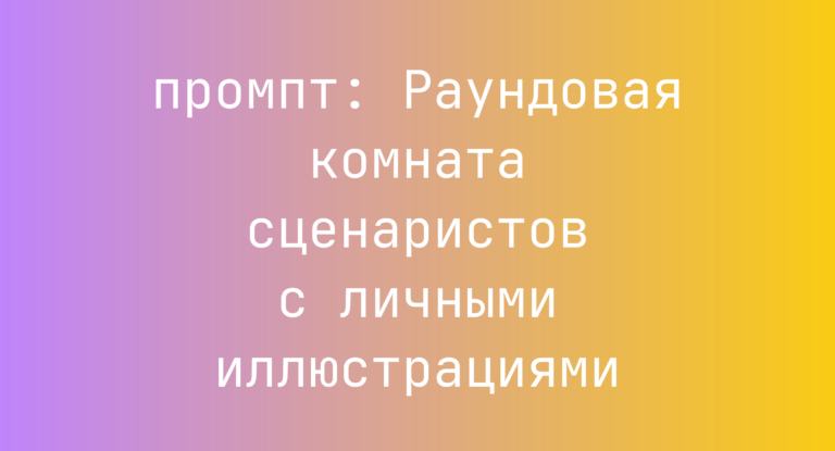 Раундовая комната сценаристов с личными иллюстрациями