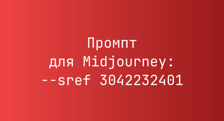 Промпт для Midjourney: –sref 3042232401