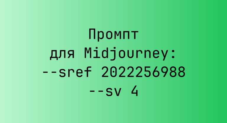 Промпт для Midjourney: –sref 2022256988 –sv 4
