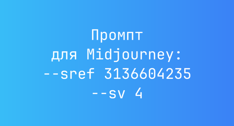 Промпт для Midjourney: –sref 3136604235 –sv 4