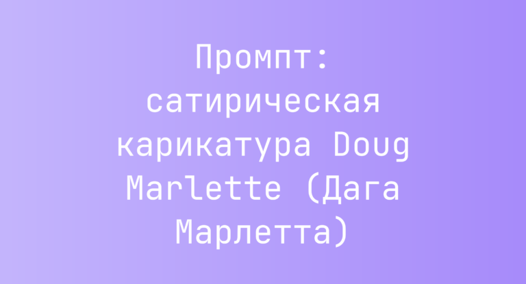 Промпт: сатирическая карикатура Doug Marlette (Дага Марлетта)