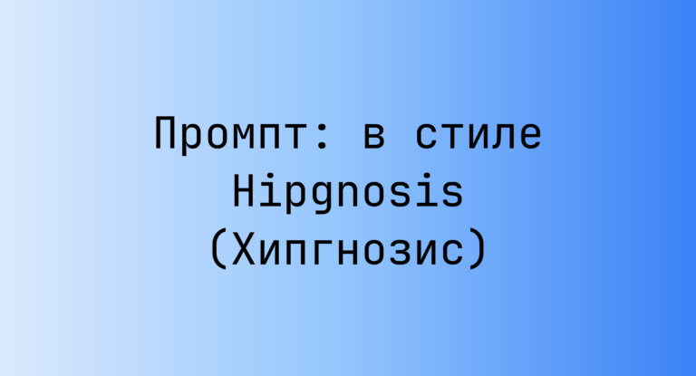 Промпт: в стиле Hipgnosis (Хипгнозис)