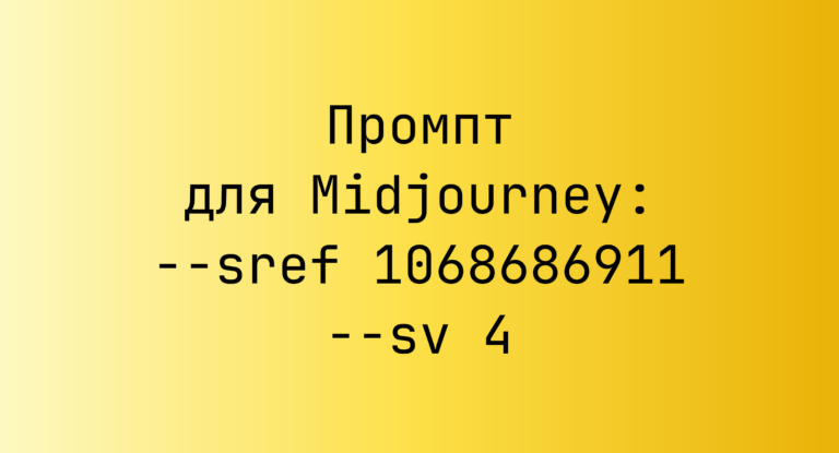 Промпт для Midjourney: –sref 1068686911 –sv 4