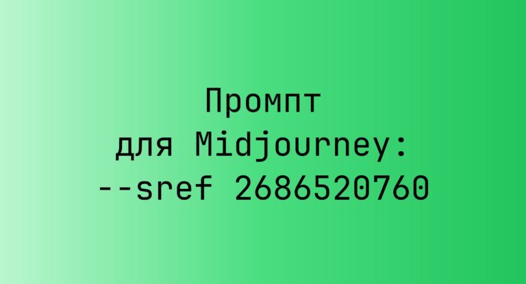 Промпт для Midjourney: –sref 2686520760
