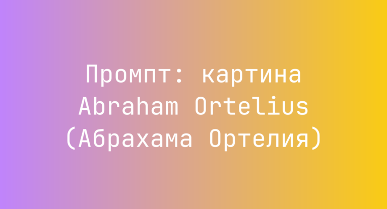 Промпт: картина Abraham Ortelius (Абрахама Ортелия)