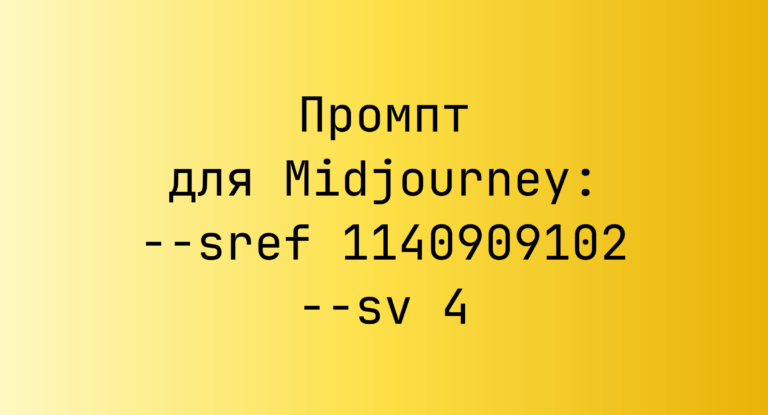 Промпт для Midjourney: –sref 1140909102 –sv 4