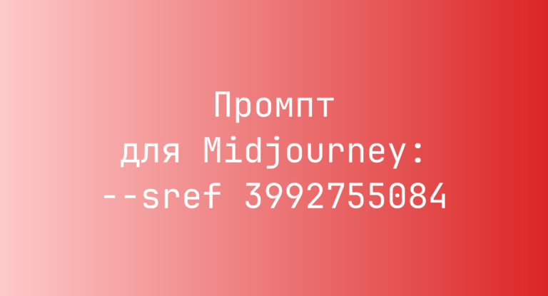 Промпт для Midjourney: –sref 3992755084