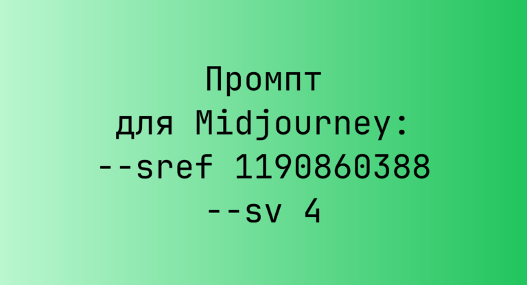 Промпт для Midjourney: –sref 1190860388 –sv 4