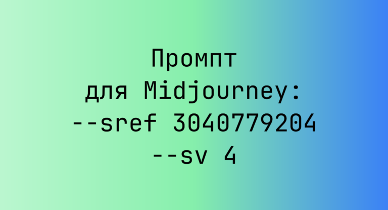 Промпт для Midjourney: –sref 3040779204 –sv 4