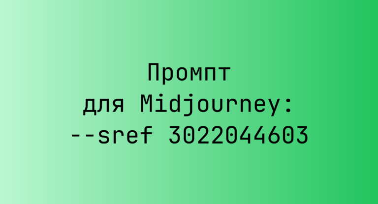 Промпт для Midjourney: –sref 3022044603