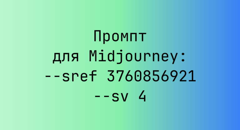 Промпт для Midjourney: –sref 3760856921 –sv 4