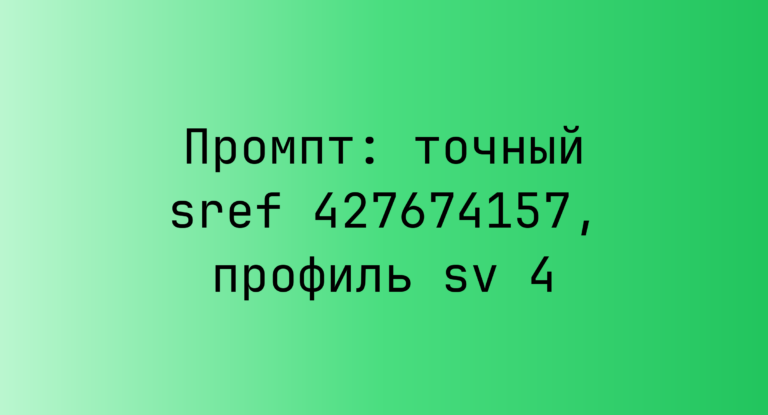 Промпт: точный sref 427674157, профиль sv 4