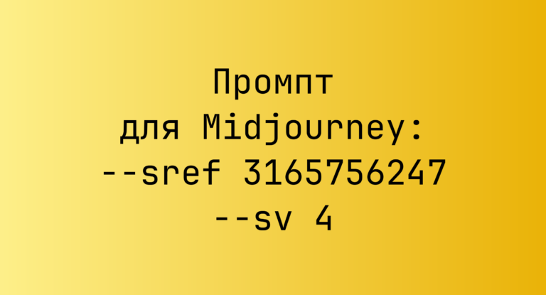Промпт для Midjourney: –sref 3165756247 –sv 4