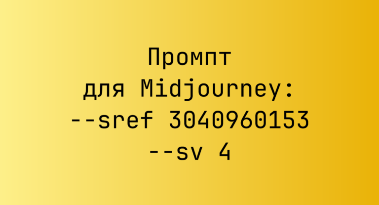 Промпт для Midjourney: –sref 3040960153 –sv 4