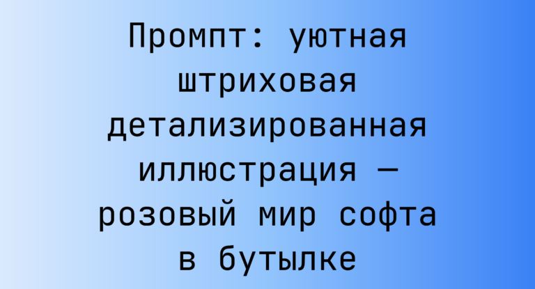 Промпт: уютная штриховая детализированная иллюстрация — розовый мир софта в бутылке