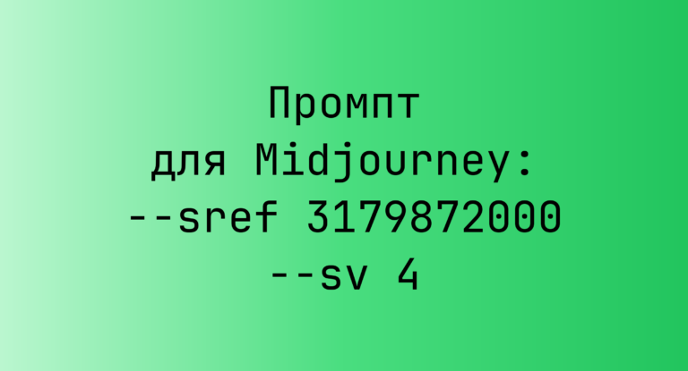 Промпт для Midjourney: –sref 3179872000 –sv 4