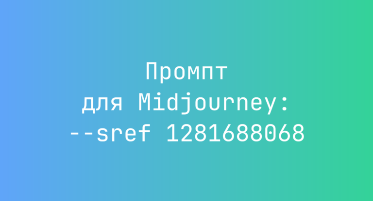 Промпт для Midjourney: –sref 1281688068
