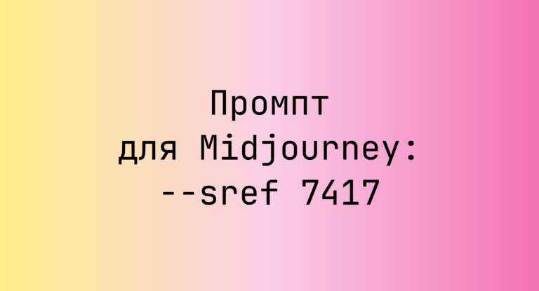 Промпт для Midjourney: –sref 7417