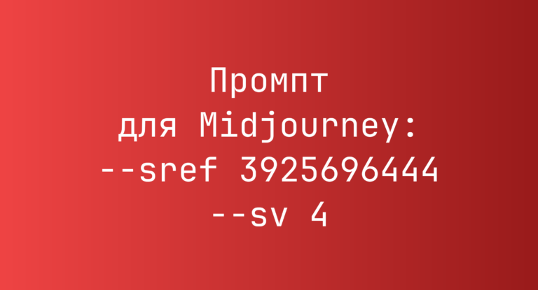 Промпт для Midjourney: –sref 3925696444 –sv 4
