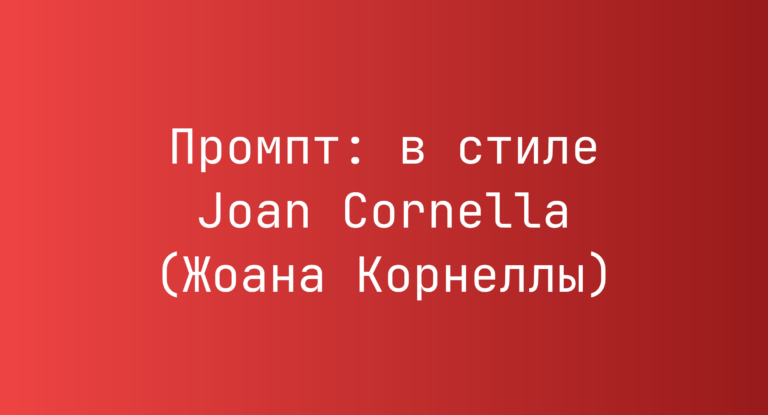 Промпт: в стиле Joan Cornella (Жоана Корнеллы)