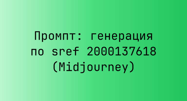 Промпт: генерация по sref 2000137618 (Midjourney)