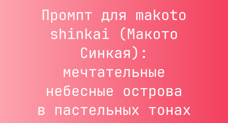 Промпт для makoto shinkai (Макото Синкая): мечтательные небесные острова в пастельных тонах