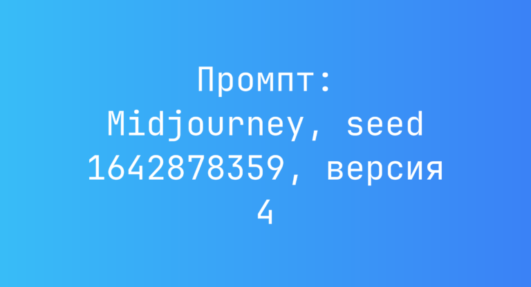Промпт: Midjourney, seed 1642878359, версия 4