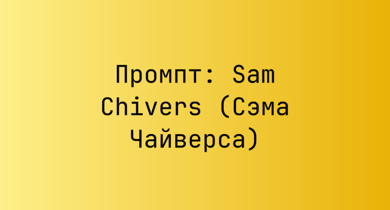 Промпт: Sam Chivers (Сэма Чайверса)