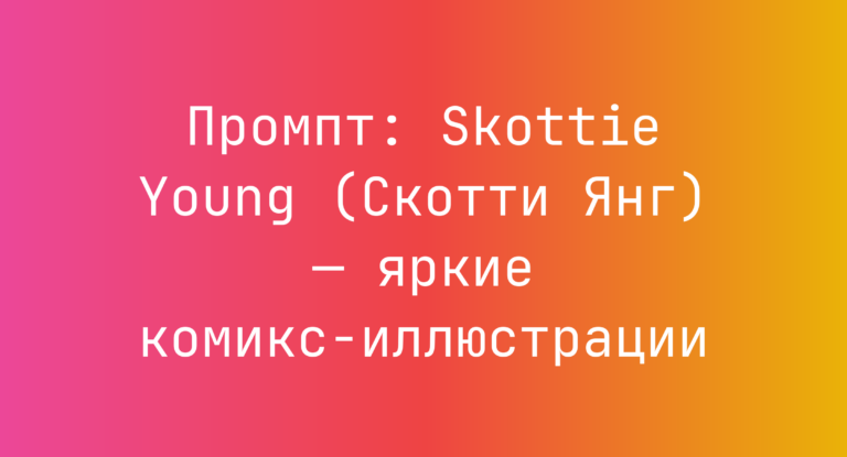 Промпт: Skottie Young (Скотти Янг) — яркие комикс-иллюстрации