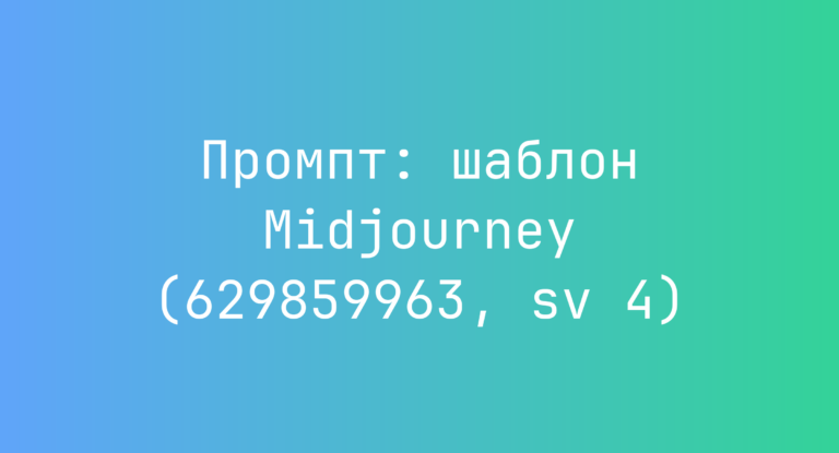 Промпт: шаблон Midjourney (629859963, sv 4)