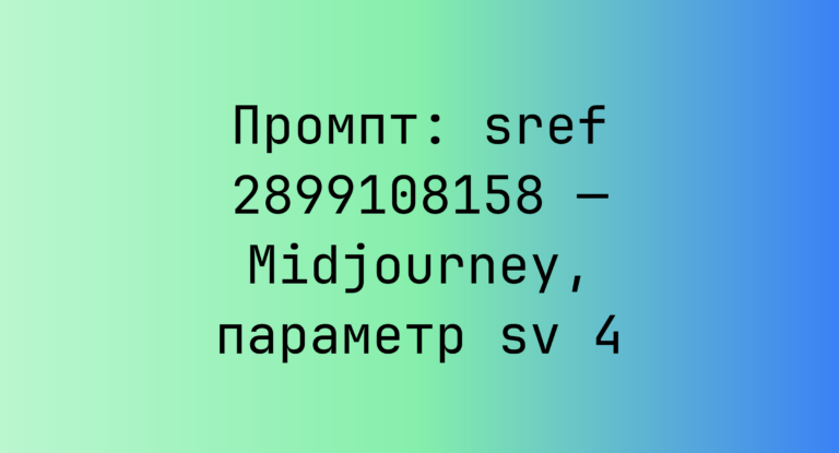 Промпт: sref 2899108158 — Midjourney, параметр sv 4