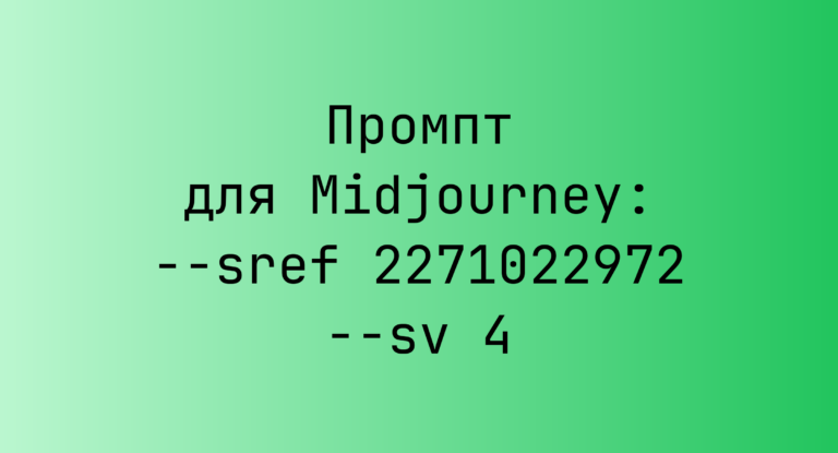 Промпт для Midjourney: –sref 2271022972 –sv 4