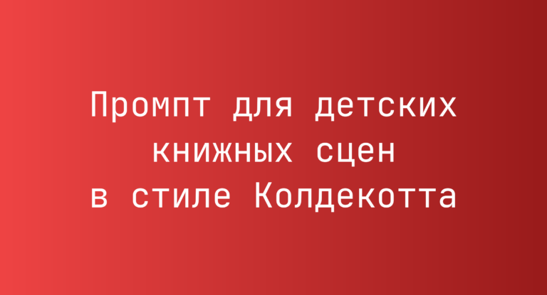 Промпт для детских книжных сцен в стиле Колдекотта