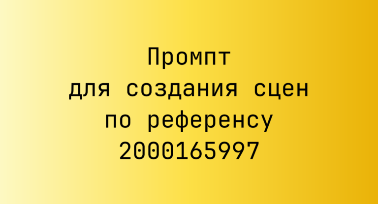 Промпт для создания сцен по референсу 2000165997
