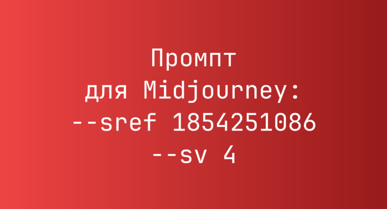 Промпт для Midjourney: –sref 1854251086 –sv 4