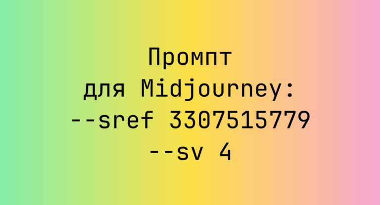 Промпт для Midjourney: –sref 3307515779 –sv 4