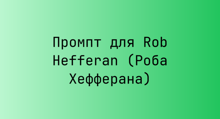 Промпт для Rob Hefferan (Роба Хефферана)