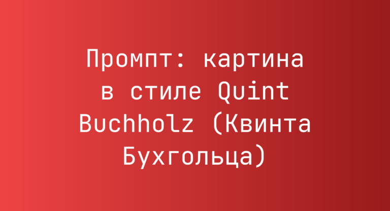 Промпт: картина в стиле Quint Buchholz (Квинта Бухгольца)