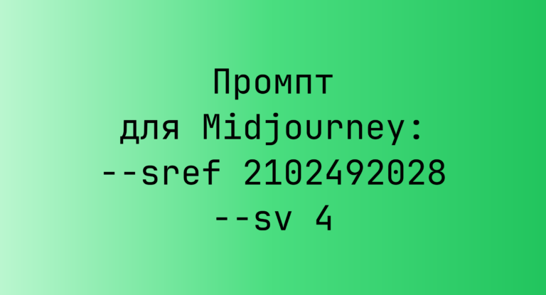 Промпт для Midjourney: –sref 2102492028 –sv 4