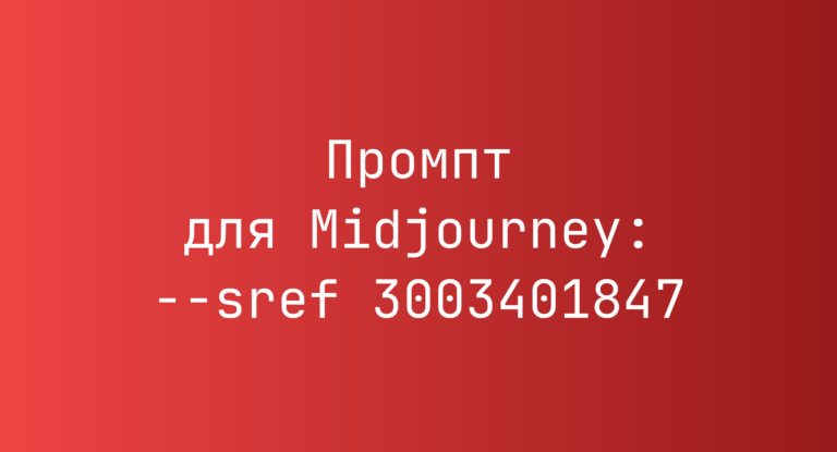 Промпт для Midjourney: –sref 3003401847